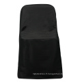 Nantong bon marché en polyester de chaise pliante de mariage en polyester couvre noir pour banquet